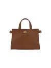 Burberry Mini Calfskin Cotswolds Tote Bag In Brown