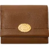 Burberry Check-engraved Leather Wallet