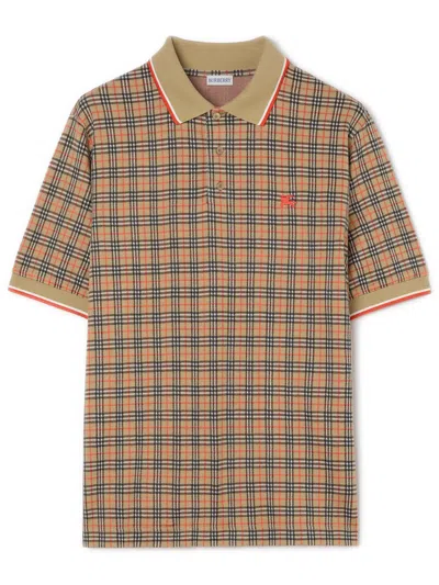 Burberry Polo Shirt Men In Brown