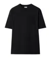 Burberry T-shirt Con Ekd In Coal