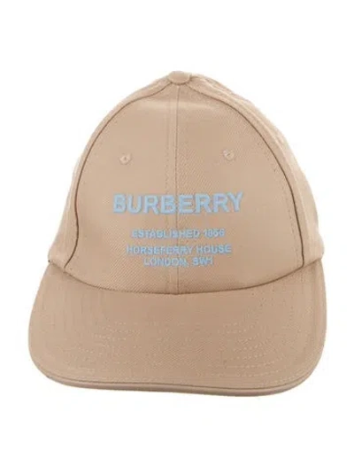 Pre-owned Burberry Cotton Baseball Cap In Blue/neutrals