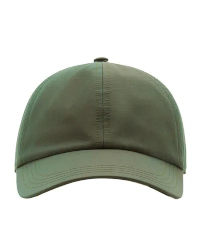 Burberry Cotton Curved-peak Cap In Green