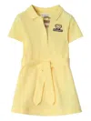 Burberry Cotton Polo Shirt Dress In Yellow