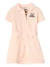 Burberry Cotton Belted Dress In Pink