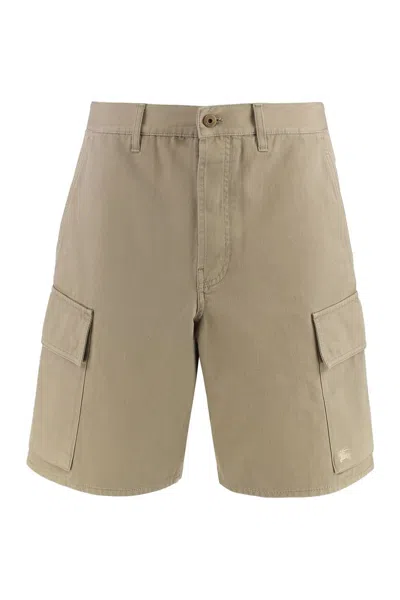 Burberry Cotton Bermuda Shorts In Neutral