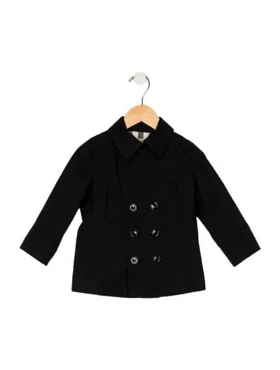 Pre-owned Burberry Babies' Cotton Black Button Up Coat