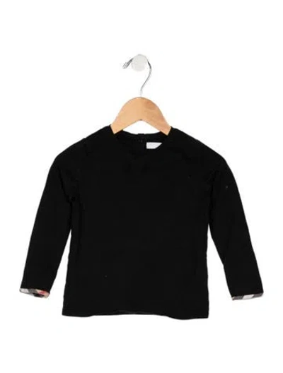 Pre-owned Burberry Babies' Cotton Black Patterned Casual Long Sleeve Shirt With Snap Closure
