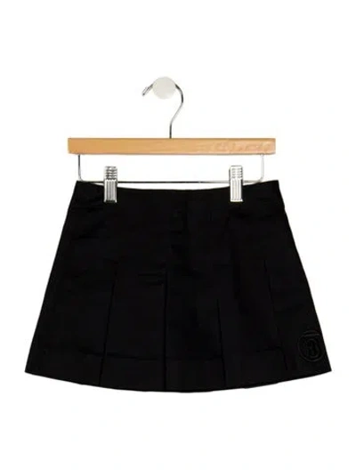 Pre-owned Burberry Babies' Cotton Black Skirt With Side Zip Closure