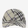 BURBERRY COTTON-BLEND BASEBALL CAP WITH CHECK PATTERN