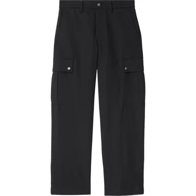 Burberry Straight-leg Cargo Trousers In Black