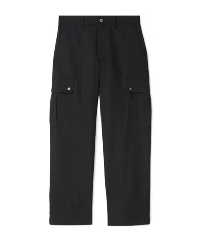 Burberry Straight-leg Cargo Trousers In Black