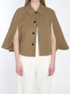 Burberry Water-repellent Button-up Cape In Brown
