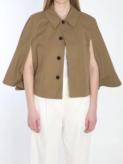 BURBERRY COTTON-BLEND CROPPED CAPE