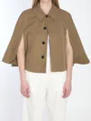 Burberry Water-repellent Button-up Cape In Brown