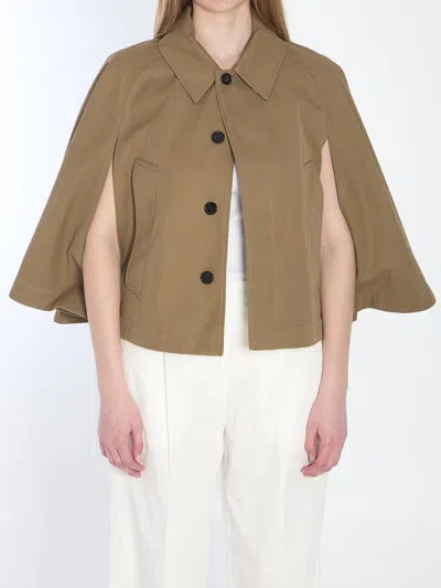 BURBERRY BURBERRY COTTON-BLEND CROPPED CAPE