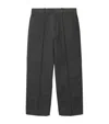 Burberry Cotton-blend Tailored Trousers In Grey