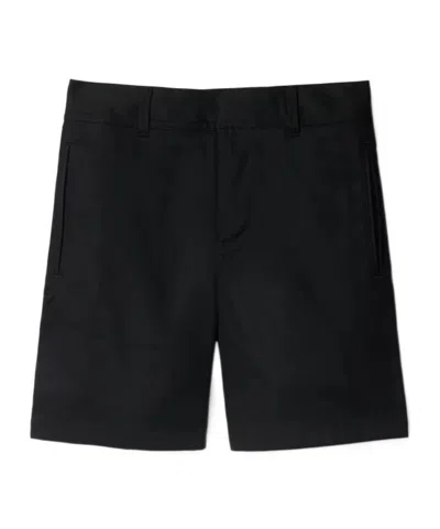 BURBERRY BURBERRY KIDS LOGO-EMBROIDERED BLEND SHORTS