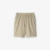 Burberry Elasticated-waist Track Shorts In Safari