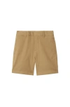 Burberry Boy's Oscar Embroidered Ekd Shorts In Sand