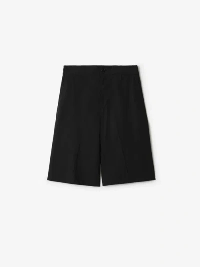 Burberry Cotton Blend Tailored Shorts In Black