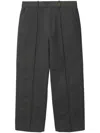 Burberry Cotton-blend Tailored Trousers In Grey