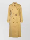 Burberry 'waterloo' Beige Cotton Blend Trench Coat In Brown