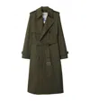 Burberry Long Castleford Trench Coat In Green