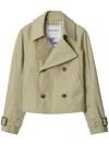 Burberry Women's Cotton Blend Trench Jacket In Grey