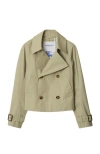 Burberry Women's Cotton Blend Trench Jacket In Skylark