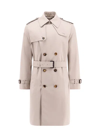 BURBERRY COTTON BLEND TRENCH WITH CHECK LINING