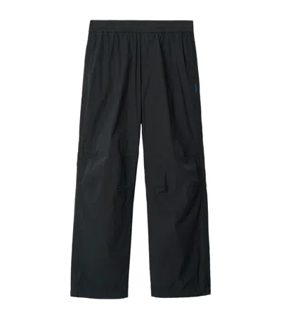 Burberry Cotton-blend Trousers In Black