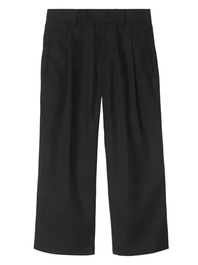 BURBERRY COTTON BLEND TROUSERS