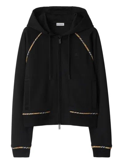 Burberry Cotton Blend Zipped Hoodie