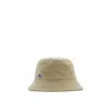 Burberry Equestrian Knight Embroidered Cotton Bucket Hat In Neutrals