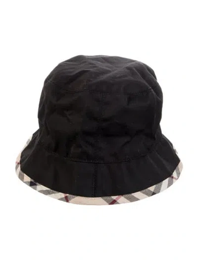 Pre-owned Burberry Cotton Bucket Hat In Black
