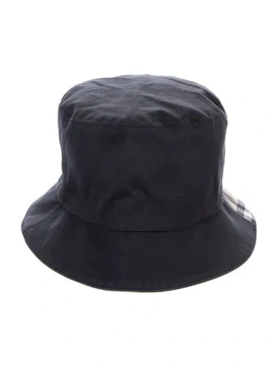 Pre-owned Burberry Cotton Bucket Hat In Blue