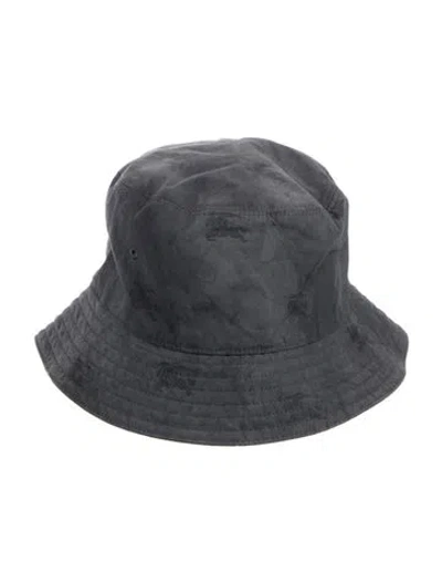 Pre-owned Burberry Cotton Bucket Hat In Gray