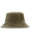 Burberry Badge Cotton Bucket Hat In Green