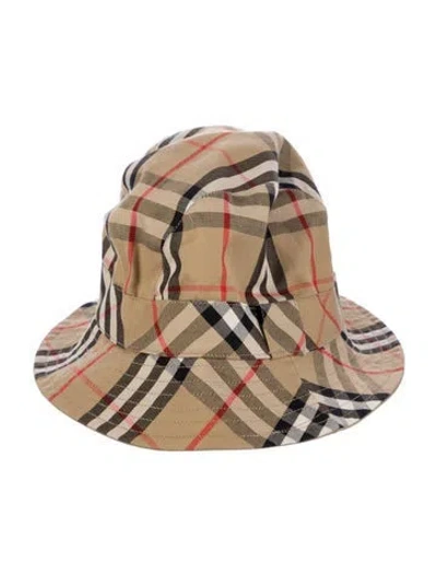 Pre-owned Burberry Cotton Bucket Hat In Neutral