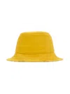 Burberry Cotton Bucket Hat In Yellow