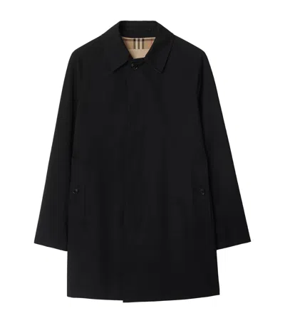 Burberry Cotton Camden Heritage Short Car Coat In Black