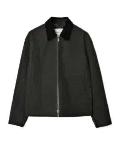 Burberry Cotton Canvas Jacket In Black