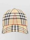 Burberry Cotton Cap Curved Brim Check Pattern In Multi