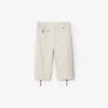 Burberry Cotton Capri Trousers In Quartz