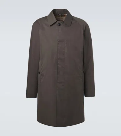 Burberry Cotton Car Coat In Brown