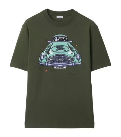 Burberry Cotton Car Print T-shirt In Green