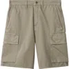 Burberry Beige Cargo Shorts With Motif In Quill