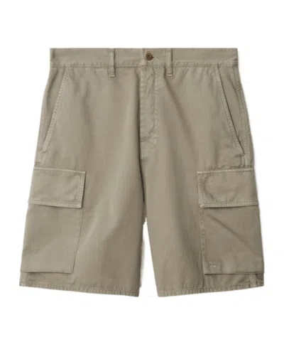 BURBERRY BURBERRY LOGO EMBROIDERED CARGO SHORTS