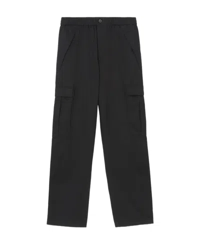 Burberry Cotton Cargo Trousers In Black