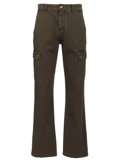 Burberry Cotton Cargo Trousers Brown